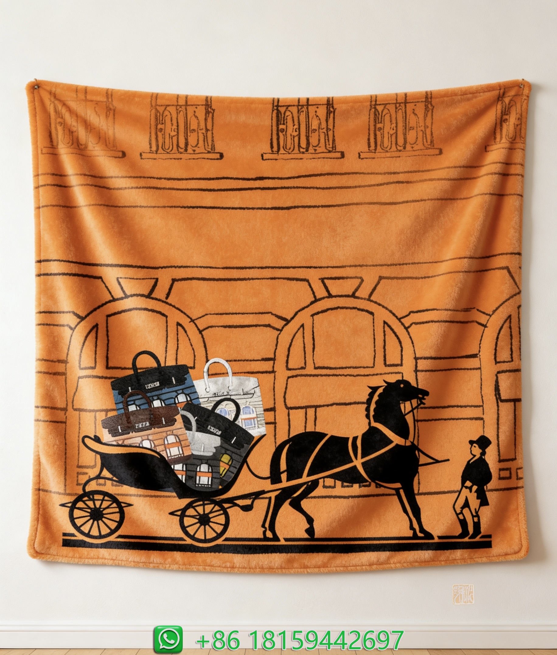 Hermes Throw Blankets